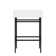 Ceramic White Rectangular Single Faucet Hole 24 in Console Bathroom Sink with Overflow