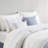 King 6 Piece Cotton Comforter , Oversized And Fluffy, Textured Woven Stripes, Filled, Easy Care Bedding 100% Bedding, With Contrasting Proof Filling,-121394381