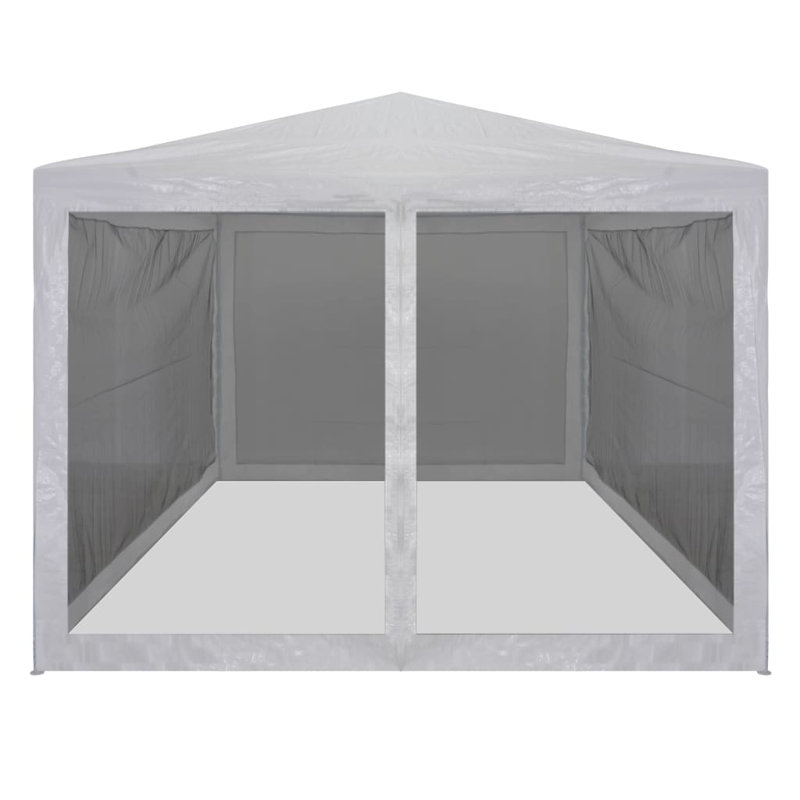3m x 4m Steel Party Tent, 3 x 4 m, with 4 Sidewalls, White