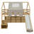 Loft Bed With Slide, Storage Bookcase and Stairs-106713814-106713811