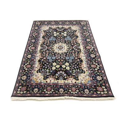 Tapis oriental noir Kirman