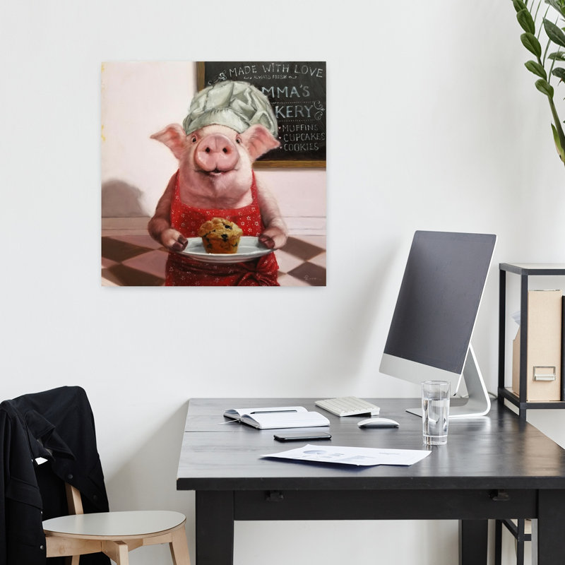 Art urbain contemporain Pinkies Bakery, H 18 po x l 18 po