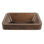 17" Rectangle Skirted Vessel Hammered Copper Sink