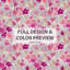 Ensemble de literie à motif floral 5 pièces - housse de couette et coussin décoratif gris fuchsia-124112097