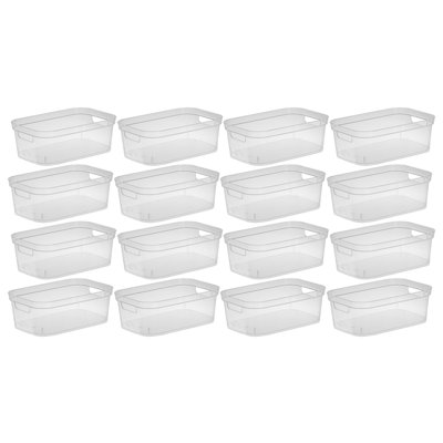 Sterilite 4.25X8x12.25 In Storage Bin W/ Carry Through Handles, Clear