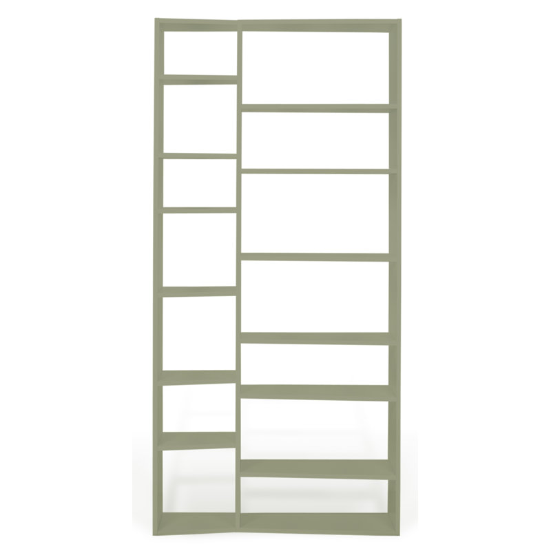 Napolitano Geometric Bookcase, Matte Grey