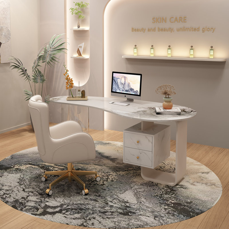 Bureau blanc 70,87 po, 29.53" H x 70.87" W x 27.56" D