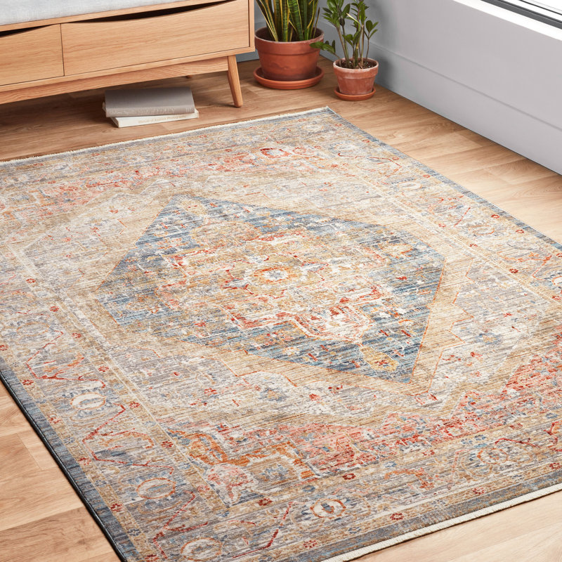 Ochlocknee Oriental Indoor Rug, Square 1'6" x 1'6"