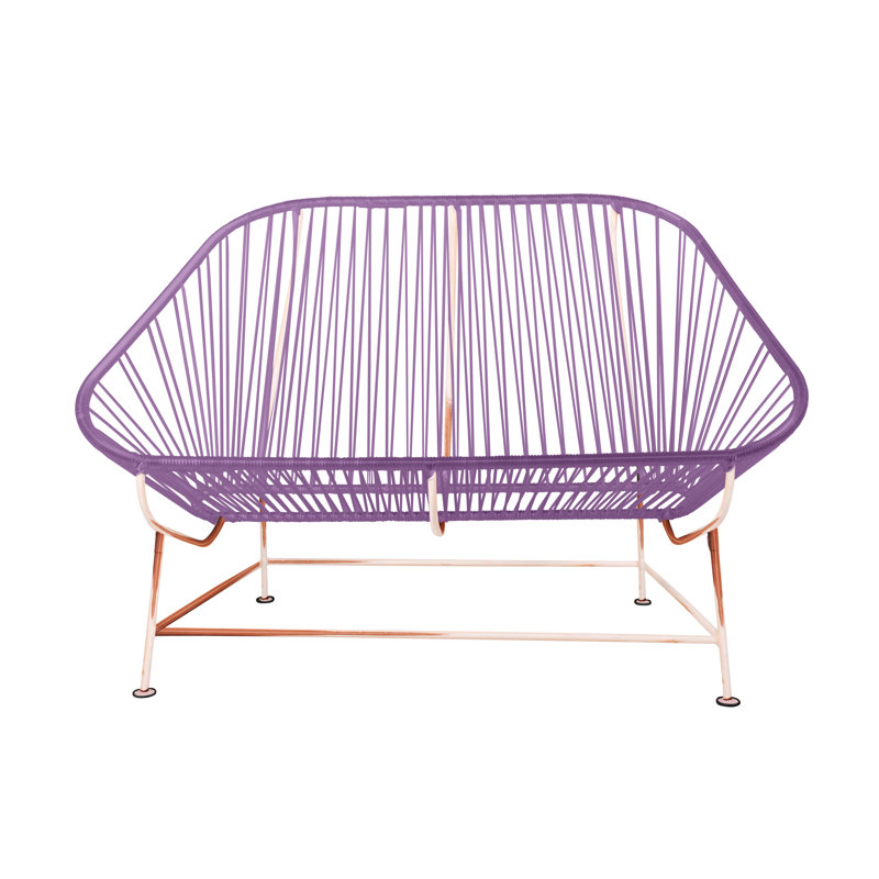 InLove Indoor/Outdoor Handmade Loveseat, Orchid/Copper