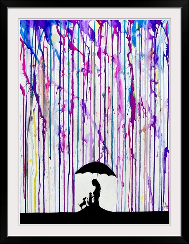 « berceau », impression, Cadre noir, H 32 po x l 25 po x P 1 po