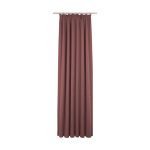 Uni Collection Light 100% Cotton Opaque Pinch Pleat Single Curtain Panel