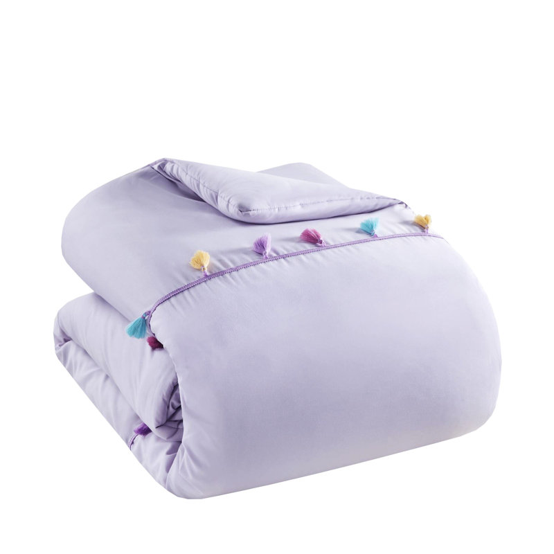 Édredon lavande à pampille avec coussin décoratif Sweet Heart, oreiller simple / grand et simple