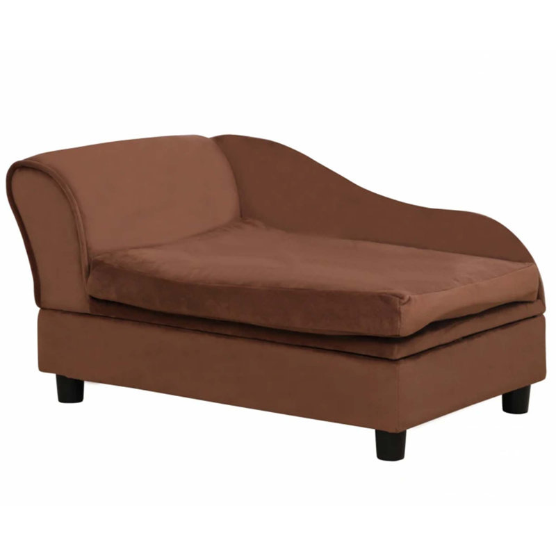 Dog Bed With Flip Top Storage, Brown