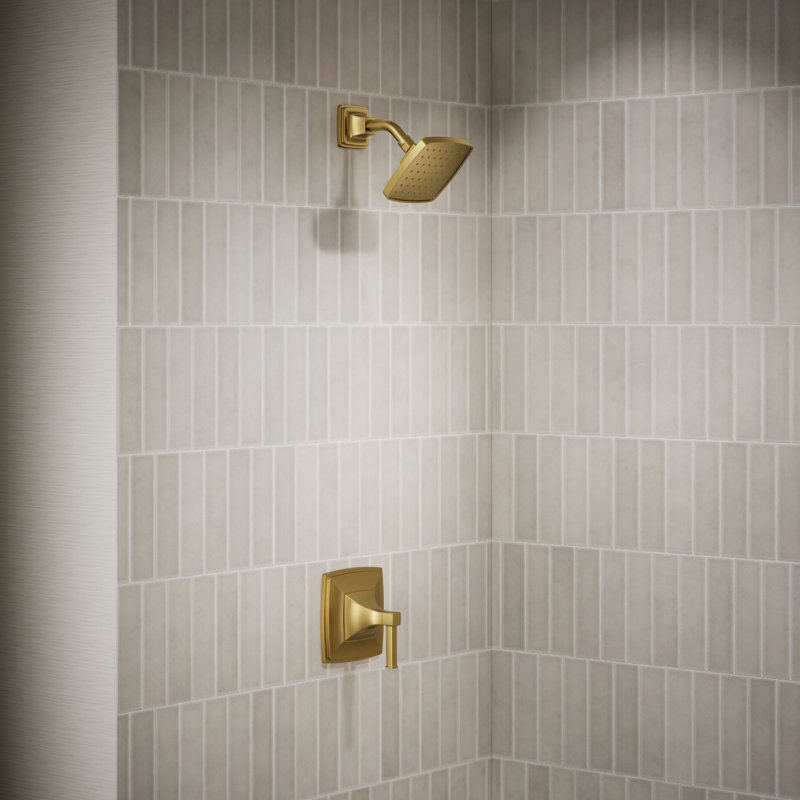 Ensemble de douche Riff, Laiton brossé moderne éclatant