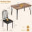3 Piece Set Rectangle Cushion Wood, 1 Table + -1967081124-1967081115