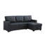 Canapé modulaire en similicuir noir avec fonction de rangement et de canapé