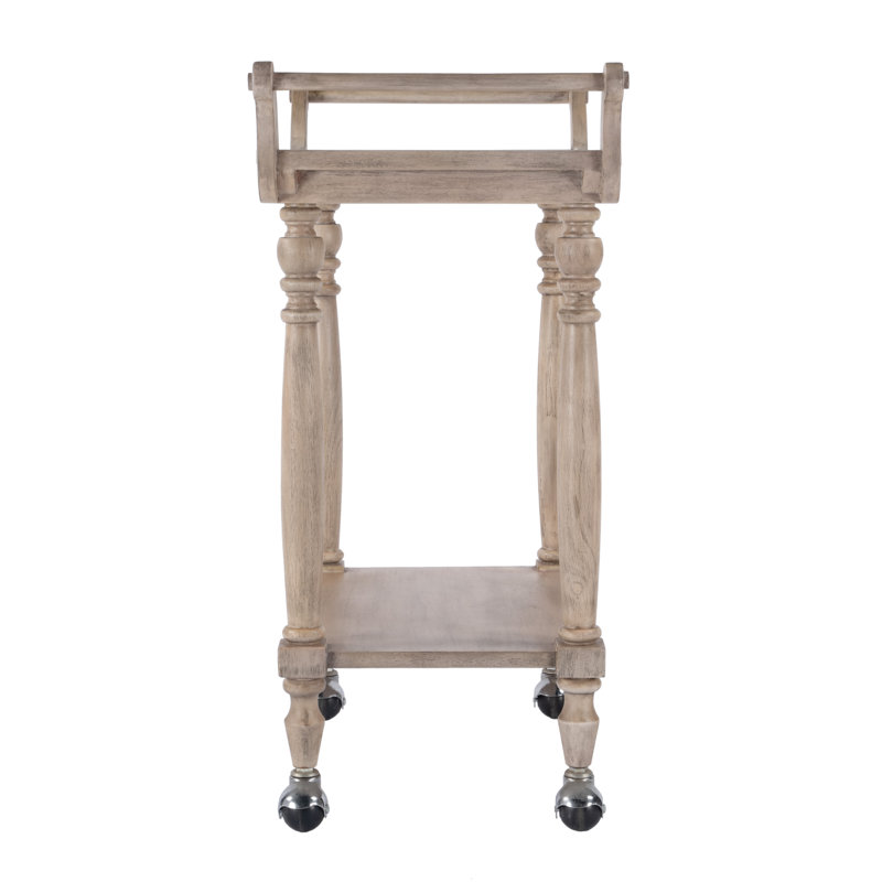 Danielle Marble Bar Cart, Sandalwood Beige