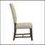 Ensemble de chaises d'appoint rembourrées beige et noir fumé (ensemble de 2)