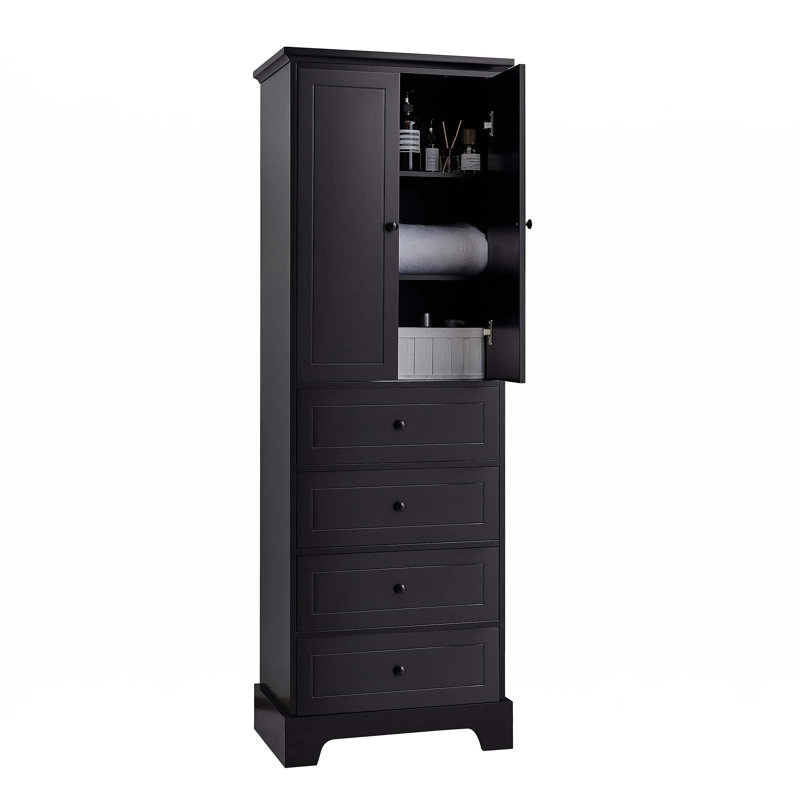 Line Cabinet With Adjustable Shelf, White
