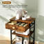 Kitchen Bakers Rack with Drawers, 3-Tier Microwave Oven Stand with Storage, Coffee Bar Table with Wheels-1158505007