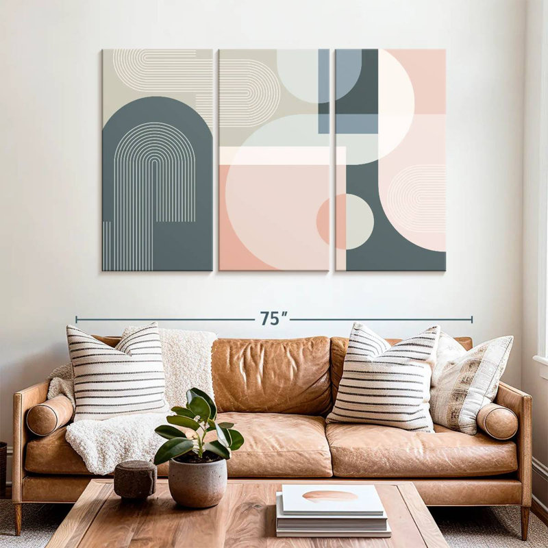 Avery Mid-Century Abstract Arches II, 42" H x 65" W