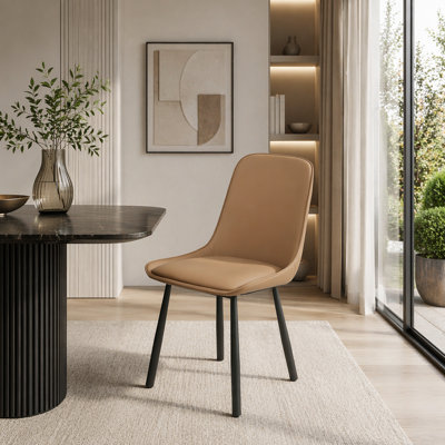 Modern Faux Leather Dining Chairs Set