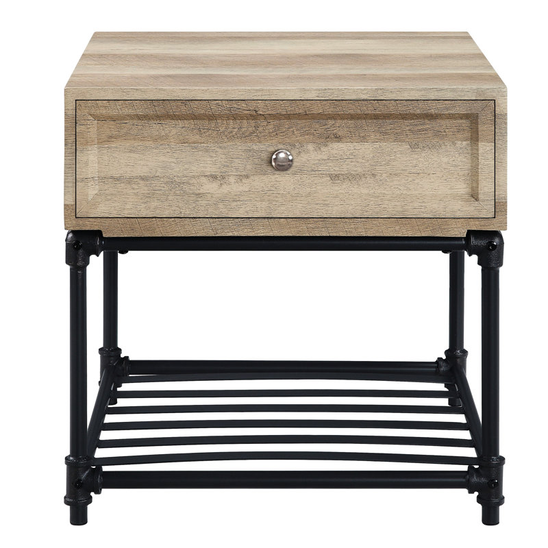 Table de bout Kd Structure en chêne et gris sable pour un décor polyvalent