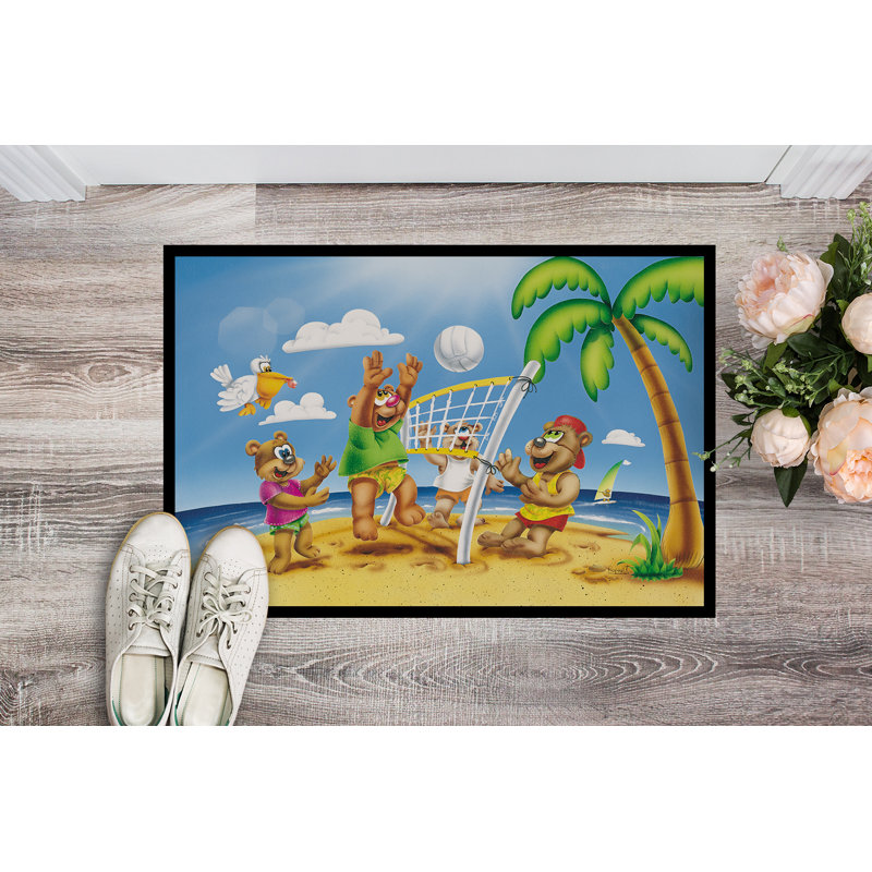 Tapis d'extérieur antidérapant Brendis Bears, Rectangle 1 pi 6 po x 2 pi 3 po