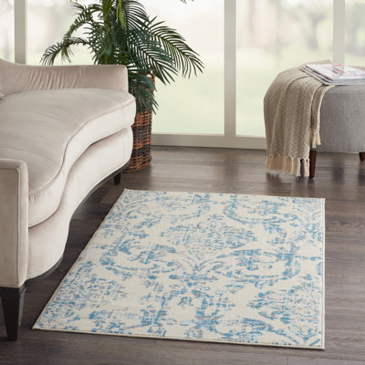 Tapis ivoire / bleu Yurig