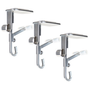 Garland and christmas stocking holder for mantle (Silver) (Set of 3)