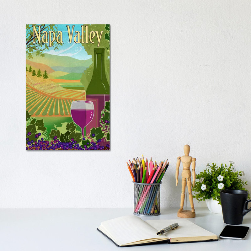 Wine Country by Old Red Truck - Wrapped Canvas Gallery-Wrapped Canvas Giclée, 20.32 cm H x 30.48 cm W