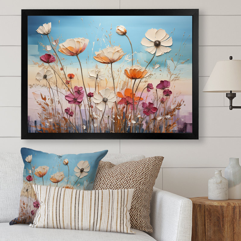 «Meadow Bliss Collage IV», reproduction sur toile, H 12 po x l 20 po, Cadre photo noir