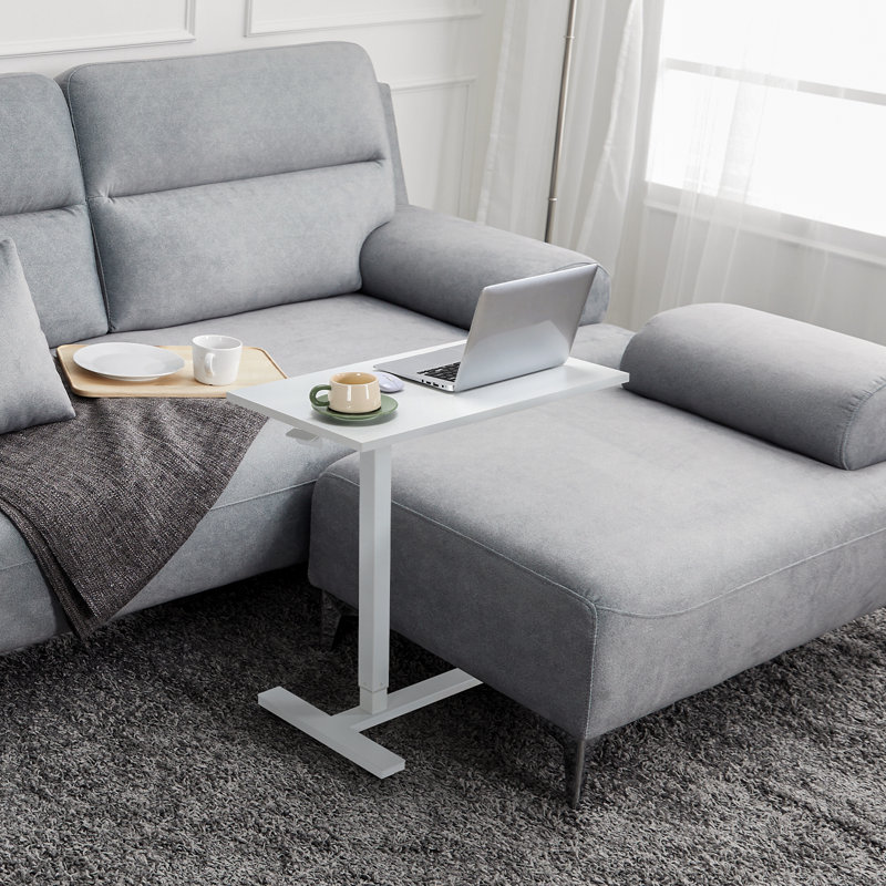 42,8 "table de chevet pour ordinateur portable pour canapé, petit poste de travail avec base stable