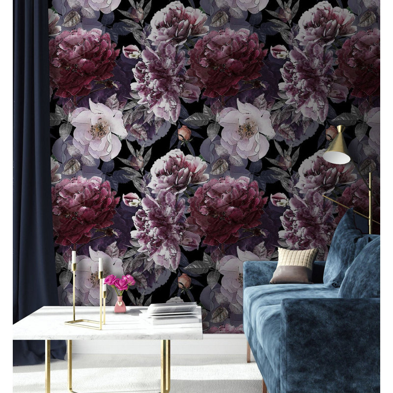 Papier peint Velvet Blooms, L 108 po x L 72 po