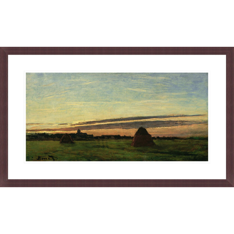 Bottes de foin à Chailly par Claude Monet, impression giclée encadrée, H 17,72 po x l 29,5 po
