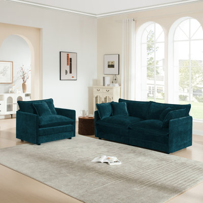 Ensemble de salon, canapé en chenille, pour le salon