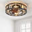 Caged Ceiling Fan With Lights Remote Control, Pendant Lights