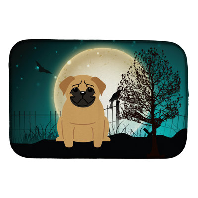 Tapis de séchage carlin halloween
