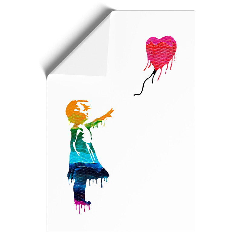 Banksy Balloon Girl - Frameless Print, 30cm H x 21cm W x 0.1cm D