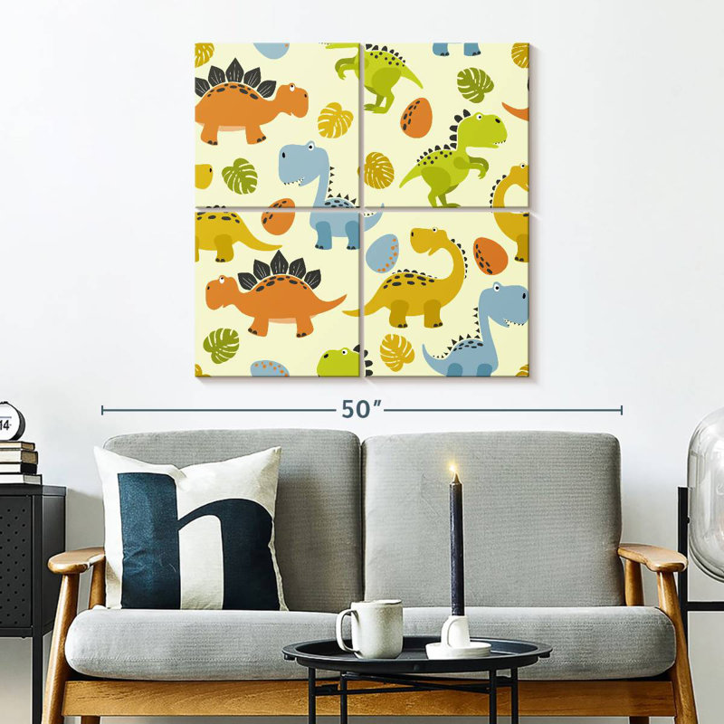 Ashelle Cute Cartoon Dinosaurs, 32" H x 32" W