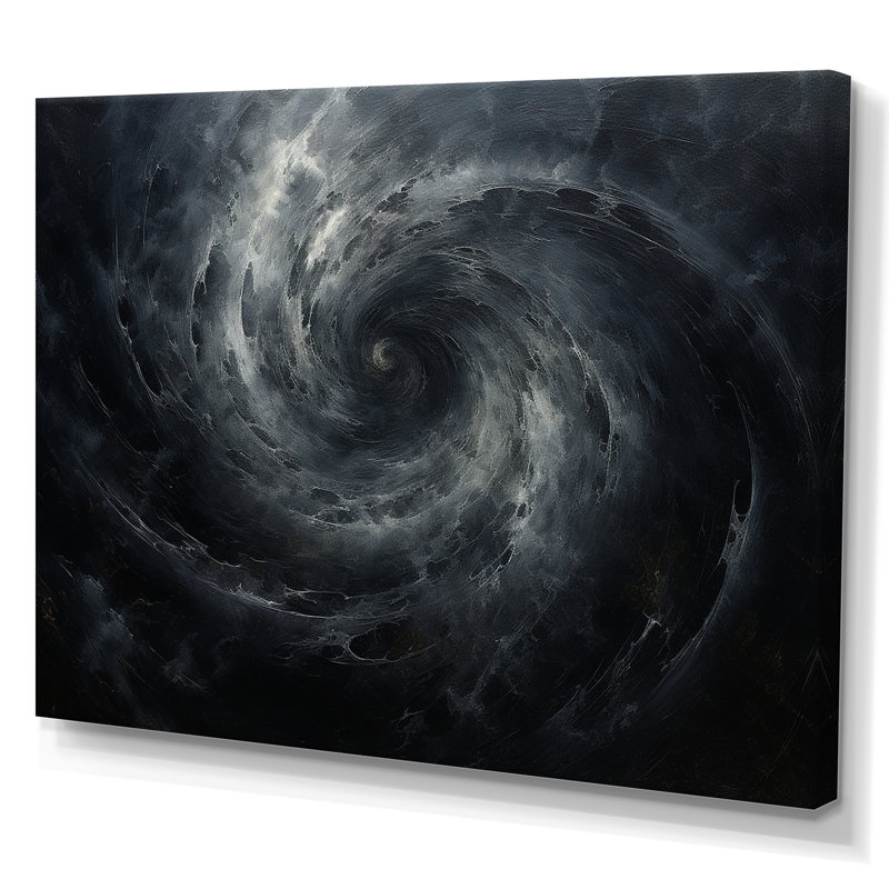 «Black Hole Quiet Quasar - Abstract Spirals», art mural sur toile_106164, H 34 po x l 44 po x P 1,5 po, Toile tendue