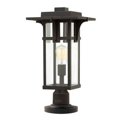 Totton Stained Glass Pier Mount Light Post Lantern