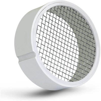 Raven PVC Termination Cap Mesh Screen Vent Cover, Furnace & Roof Vent Cap, Stainless Steel Wire Round Exhaust Pipe Cover End 2" Inner & 2-3/8" Outer Diameter
