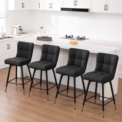 26"Swivel Upholstered Bar Stool