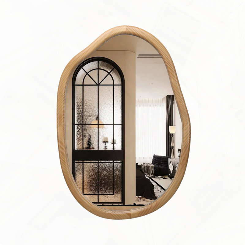 Irregular Wavy Wall Mirror Decorative Practical Easy Care