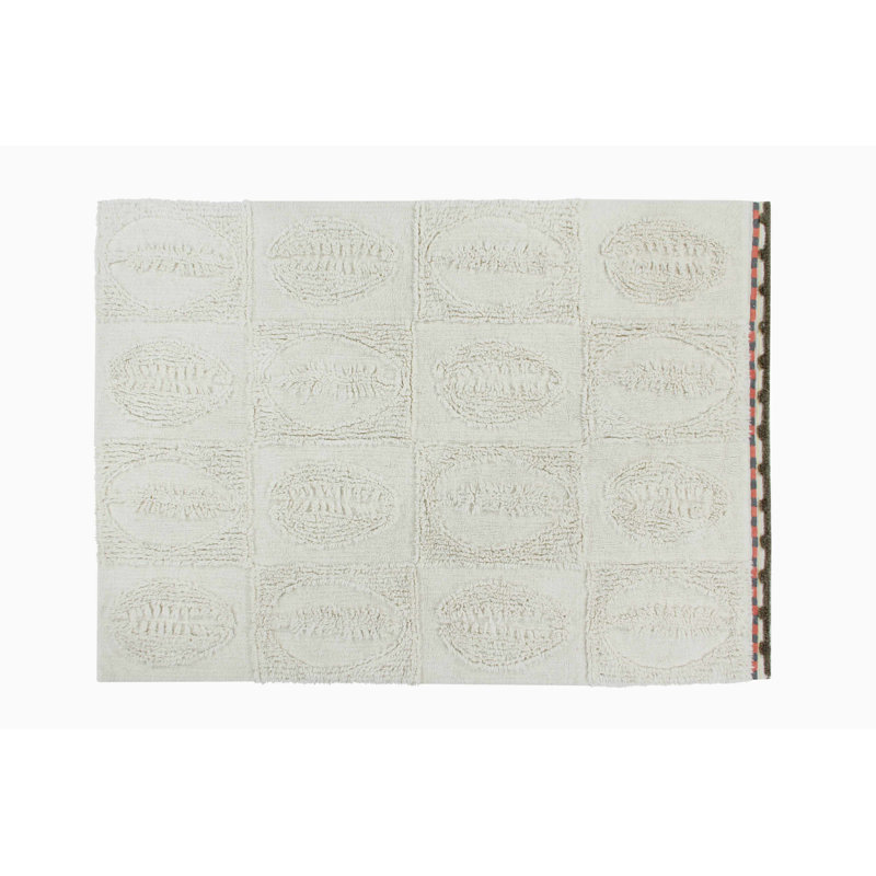 Tapis africain en laine Bahari, Rectangle 6 pi 7 po x 9 pi 10 po