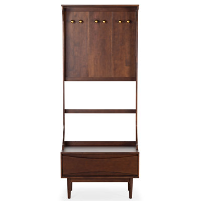 Priseis Wood 1 Drawer Hall Tree by Wildon Home