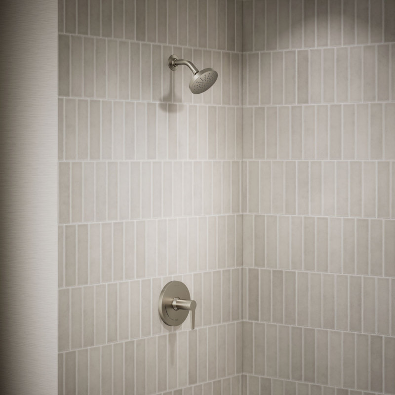 Pitch Rite-Temp Shower Trim Set, Less Showerhead, Vibrant Brushed Nickel