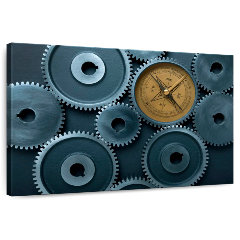Cogs And Compass, 26" H x 39" W