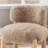Accent Chair Fur Fabric Wooden Legs-182258035